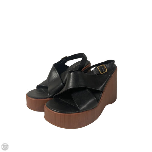 Shoes Heels Wedge By Torrid In Black & Brown, Size: 9
