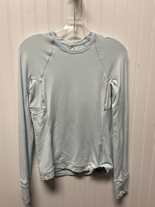 Athletic Top Long Sleeve Collar By Lululemon In Blue, Size: 6