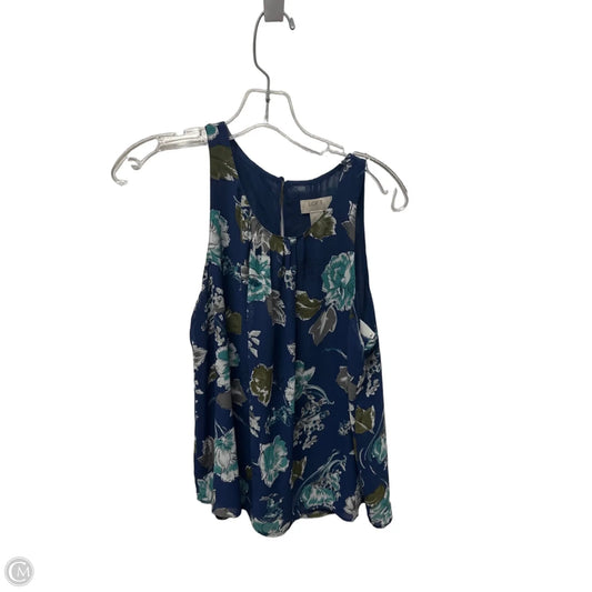 Top Sleeveless By Loft In Blue, Size: S