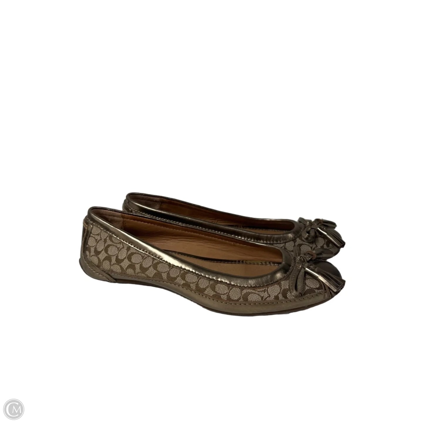 Shoes Designer By Coach In Gold, Size: 9