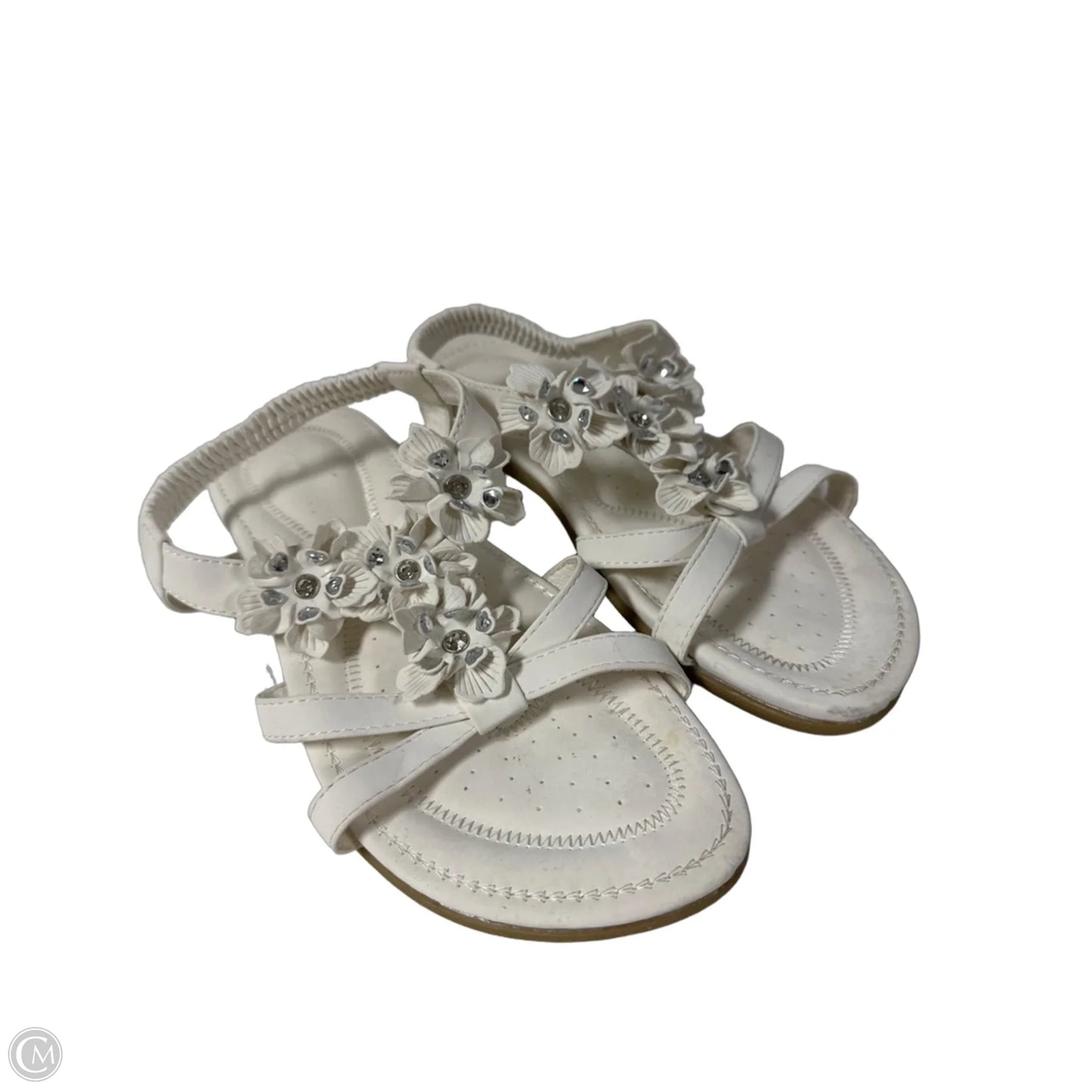 Sandals Flats By Clothes Mentor In White, Size: 8