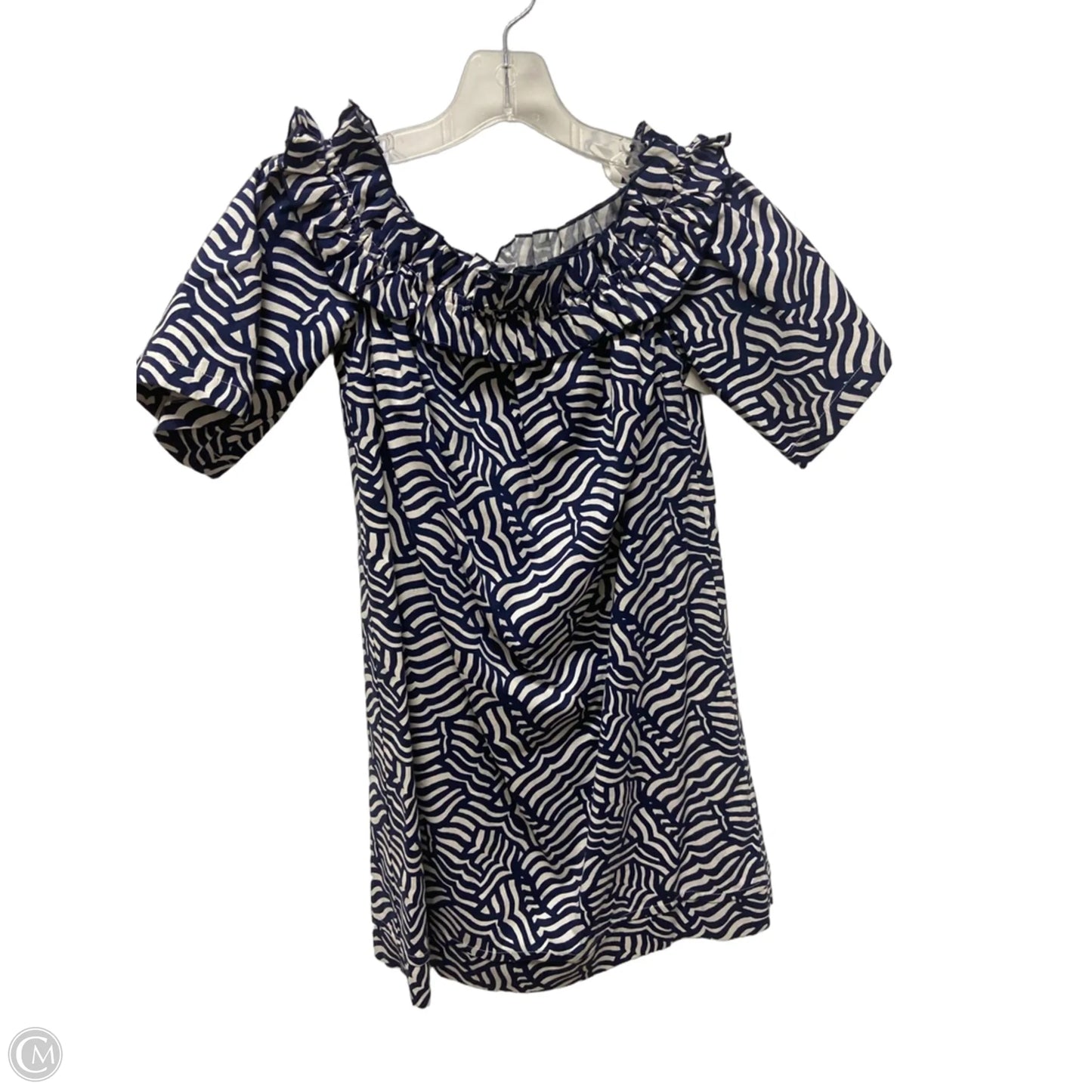 Dress Casual Midi By Vineyard Vines In Blue & White, Size: Xs