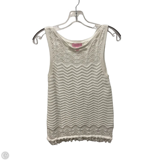 Top Sleeveless Designer By Lilly Pulitzer In White, Size: S