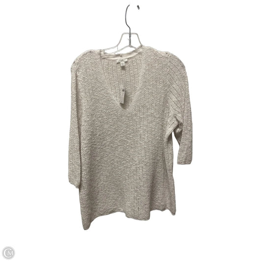 Top Short Sleeve By J. Jill In White, Size: 1x