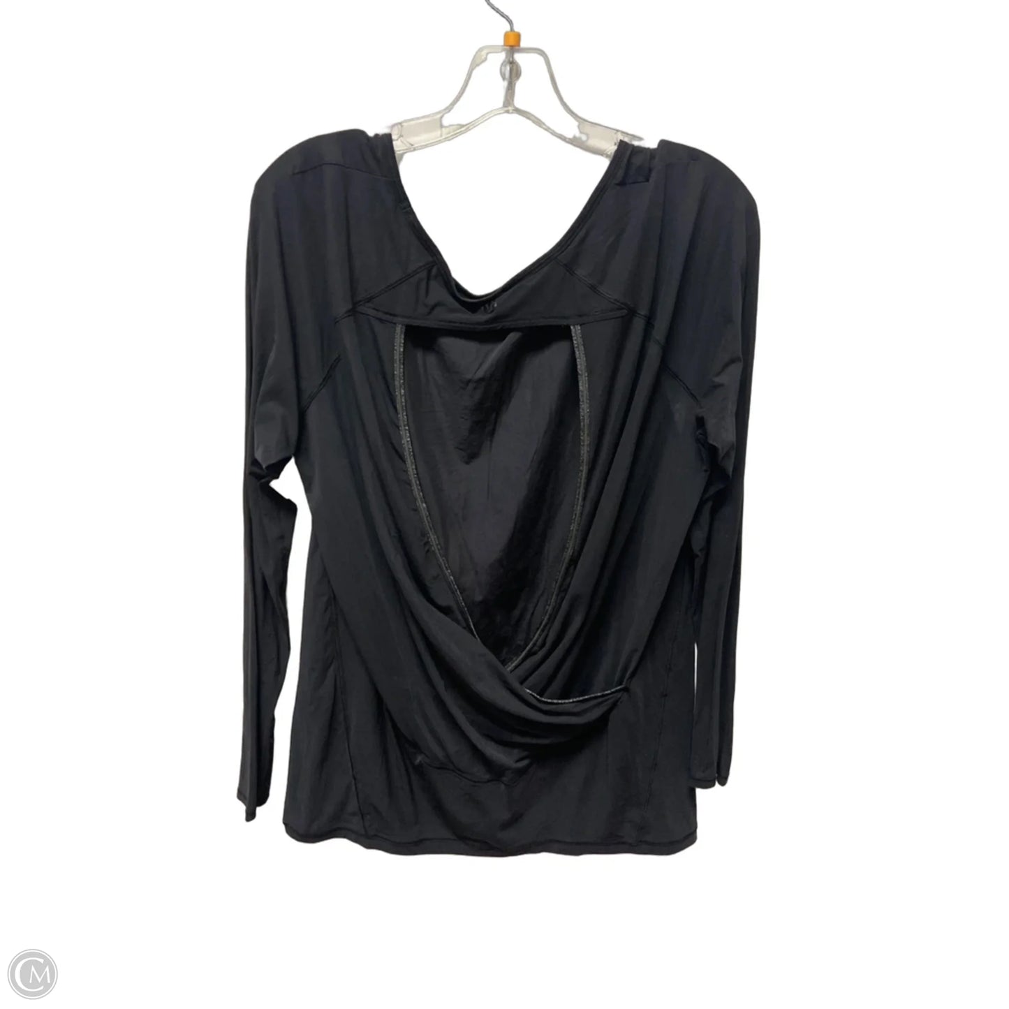 Athletic Top Long Sleeve Crewneck By Lululemon In Black, Size: M