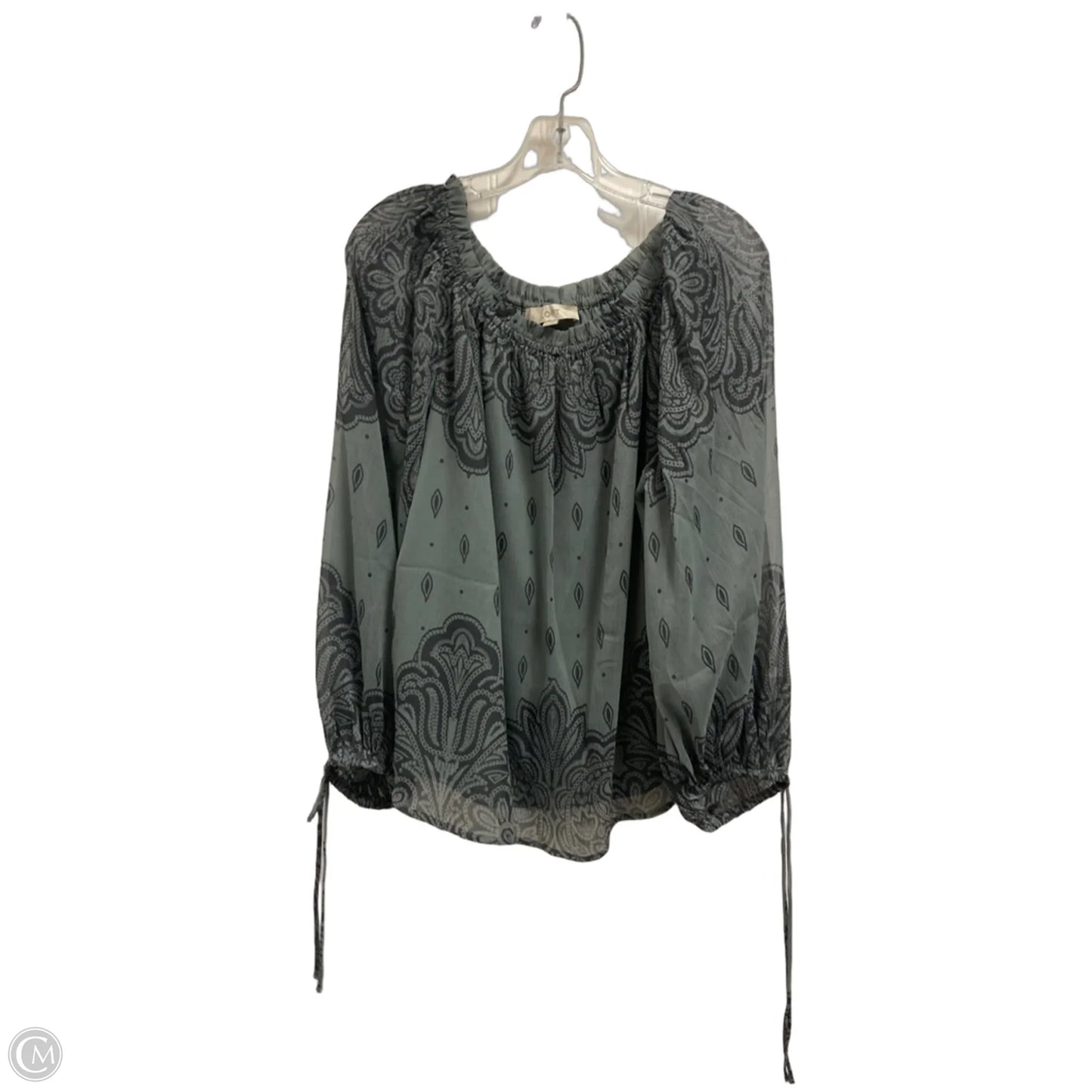 Top Long Sleeve By Loft In Grey, Size: L