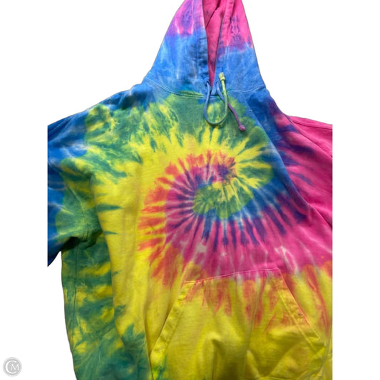 Sweatshirt Hoodie By Clothes Mentor In Tie Dye Print, Size: 3x