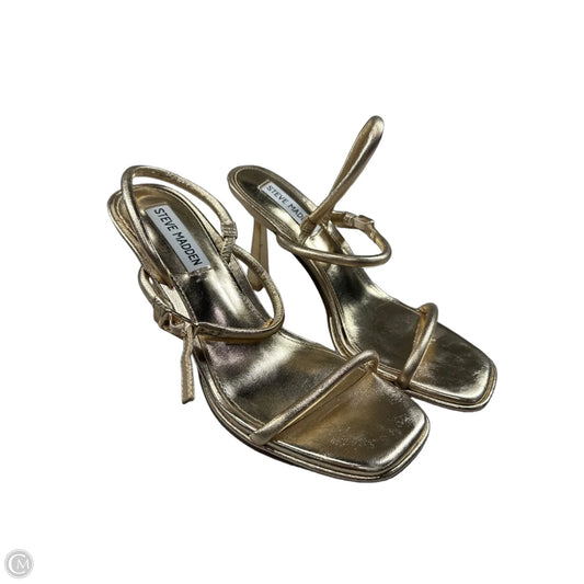 Shoes Heels Stiletto By Steve Madden In Gold, Size: 7