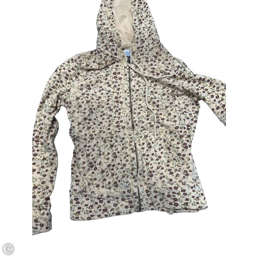 Sweatshirt Hoodie By Lucky Brand In Floral Print, Size: M
