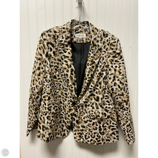 Blazer By Calvin Klein In Animal Print, Size: Xl