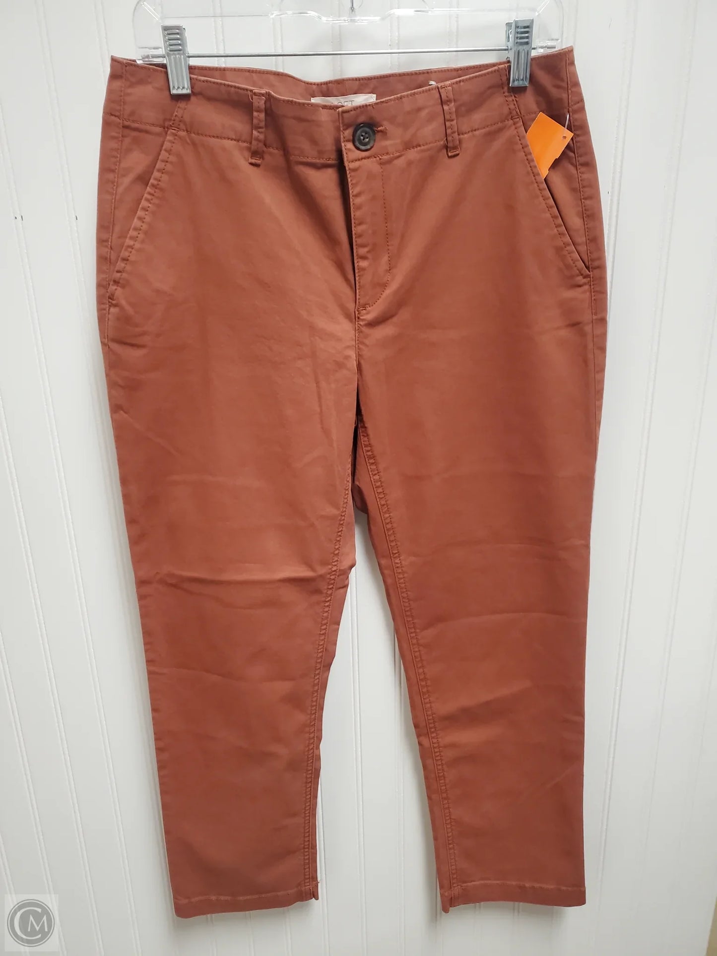 Jeans Skinny By Loft In Orange, Size: 6