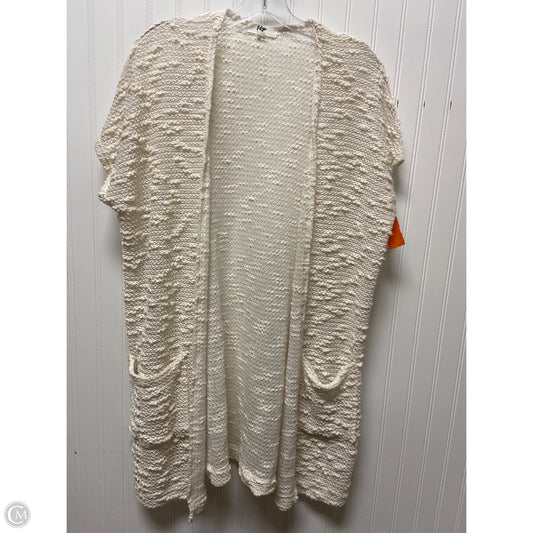 Sweater Cardigan By Clothes Mentor In Cream, Size: S