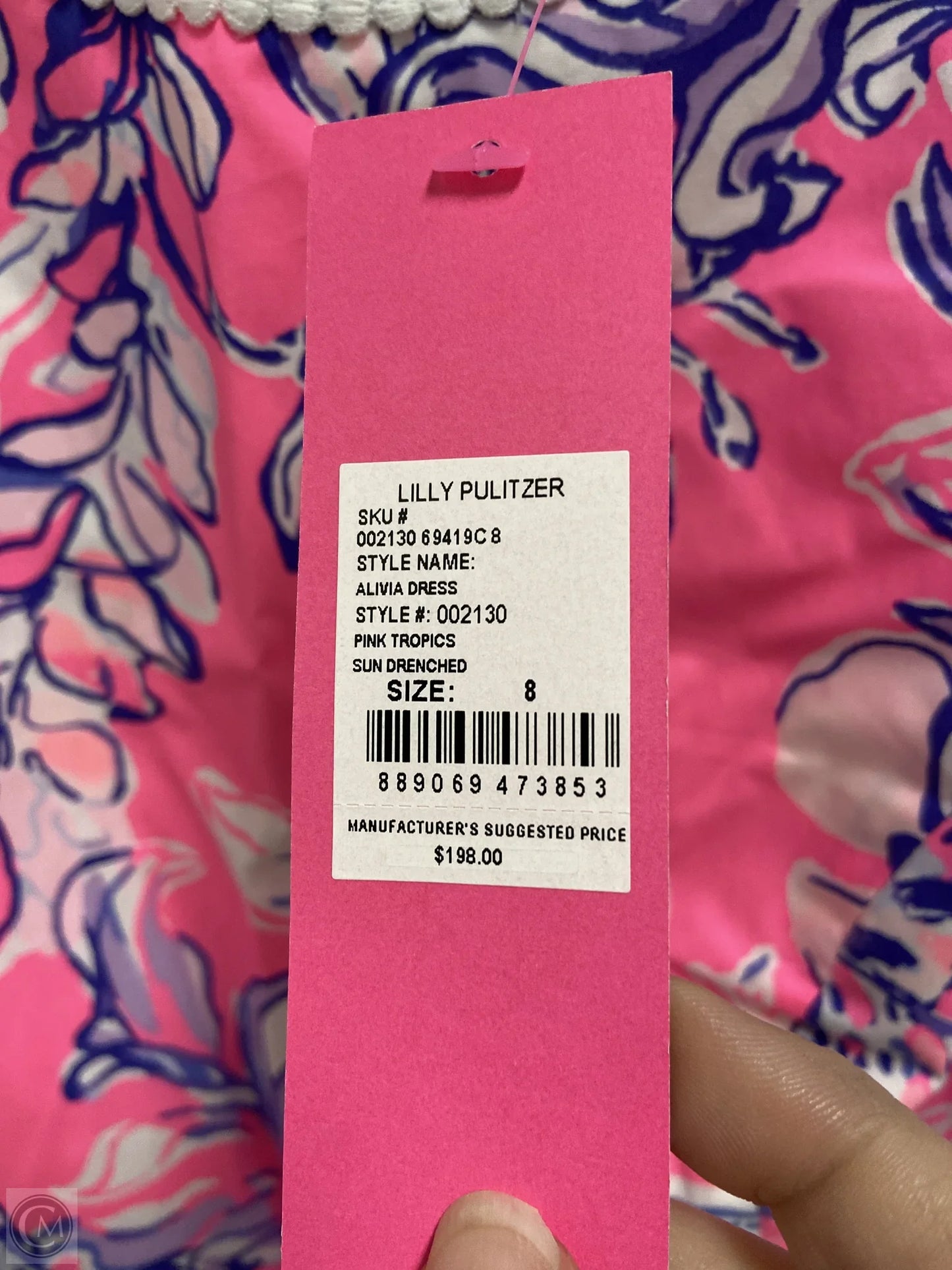 Dress Designer By Lilly Pulitzer In Blue & Pink, Size: 8