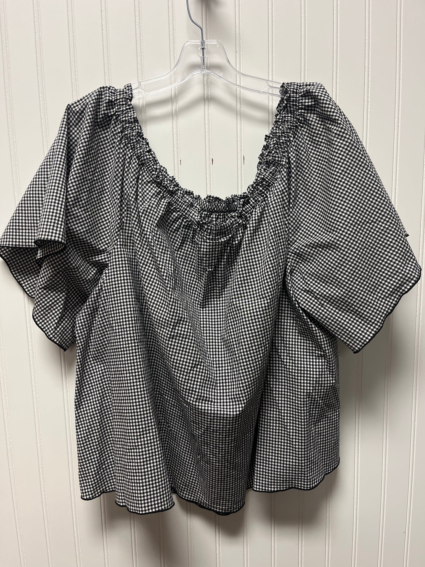 Top Short Sleeve By Lane Bryant In Black & White, Size: 3x