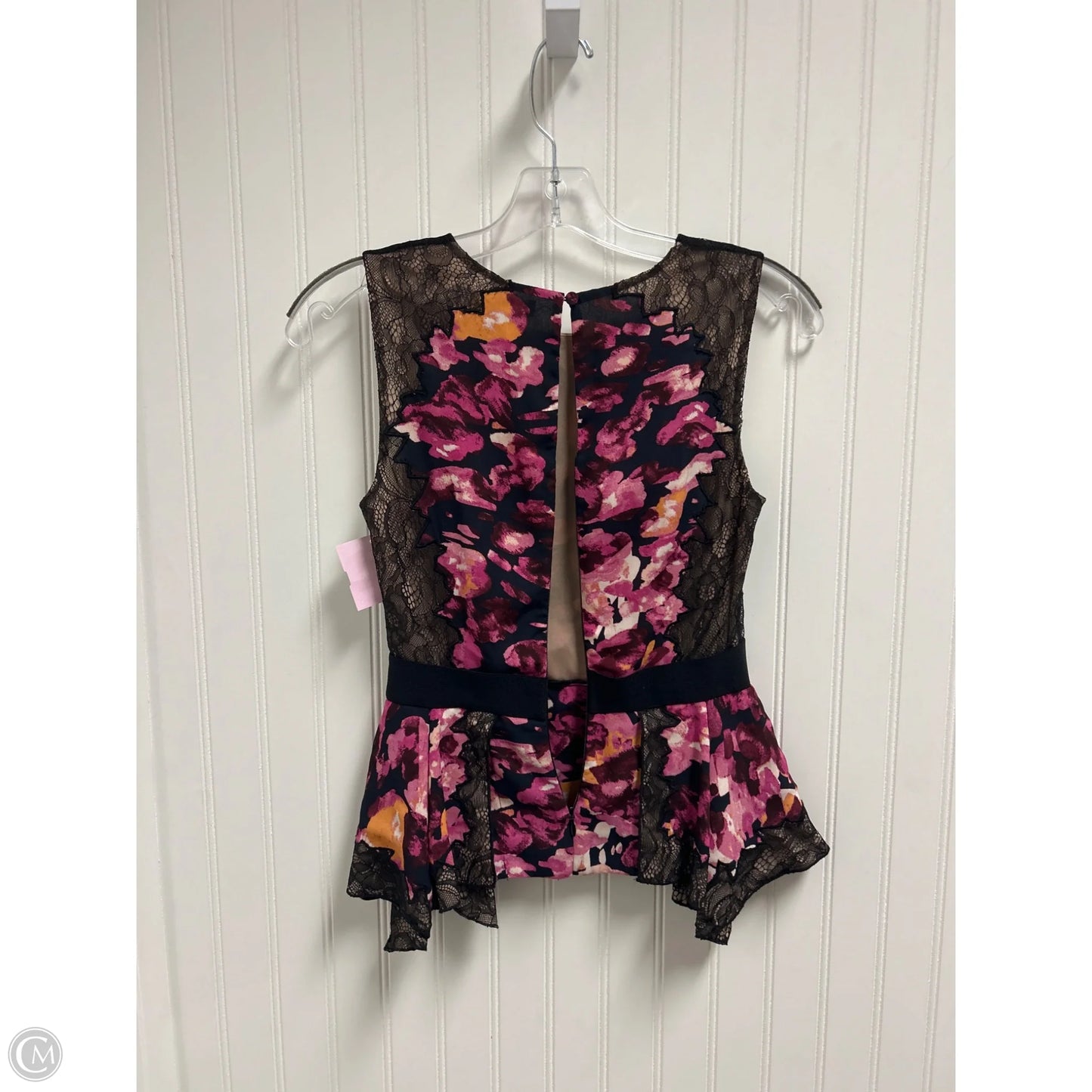 Top Sleeveless By Bcbgmaxazria In Floral Print, Size: Xxs