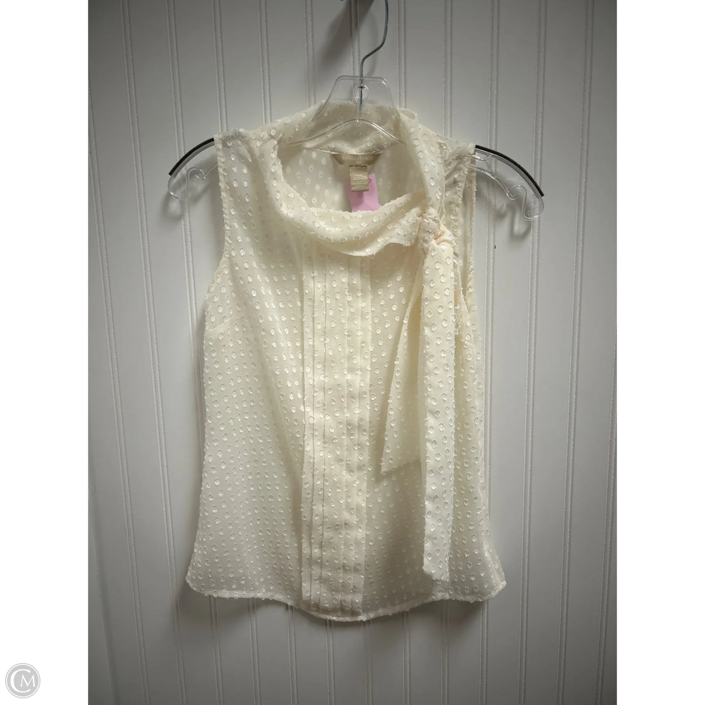 Top Sleeveless By Banana Republic In Cream, Size: Xs