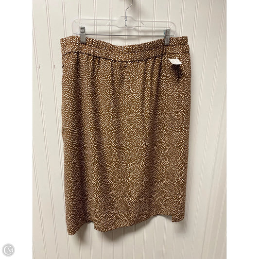 Skirt Midi By J. Crew In Brown, Size: Xl