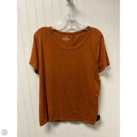 Top Short Sleeve By J. Crew In Orange, Size: Xl