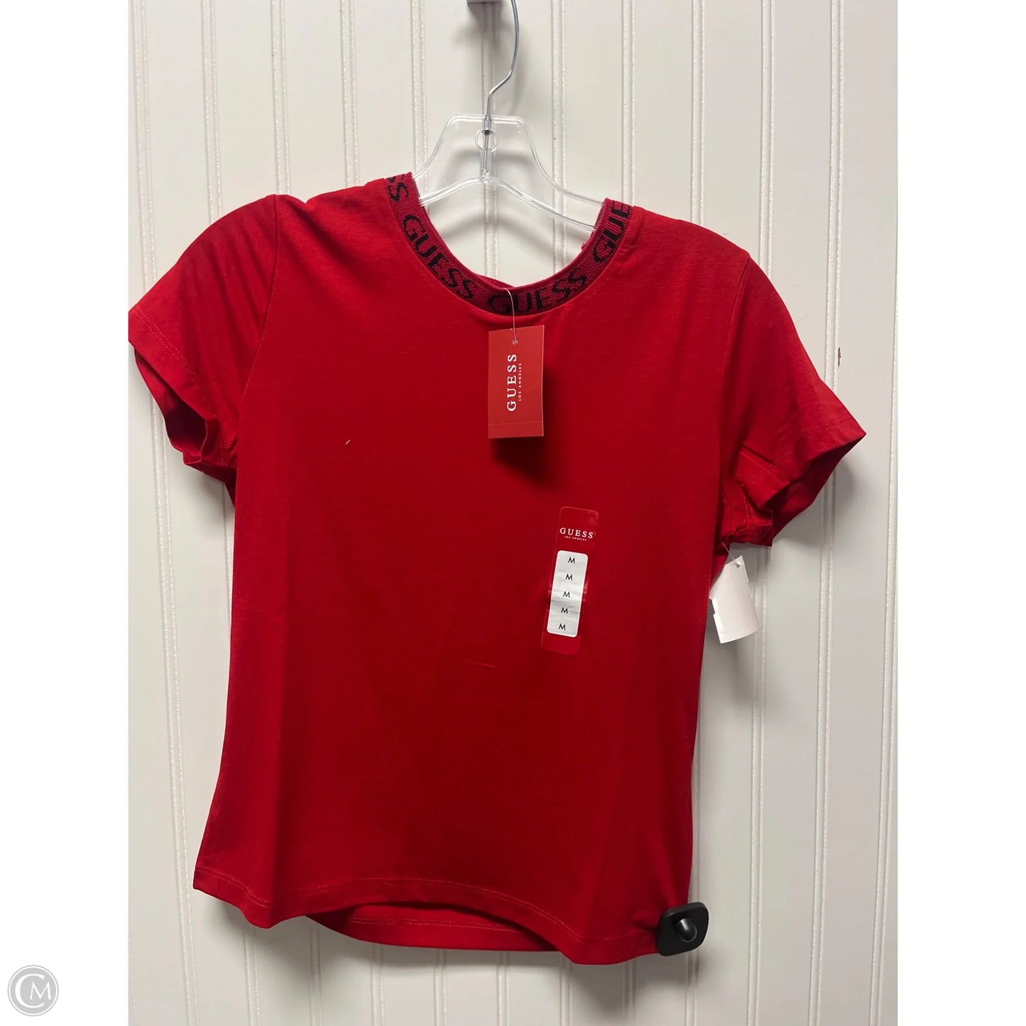 Top Short Sleeve By Guess In Red, Size: S