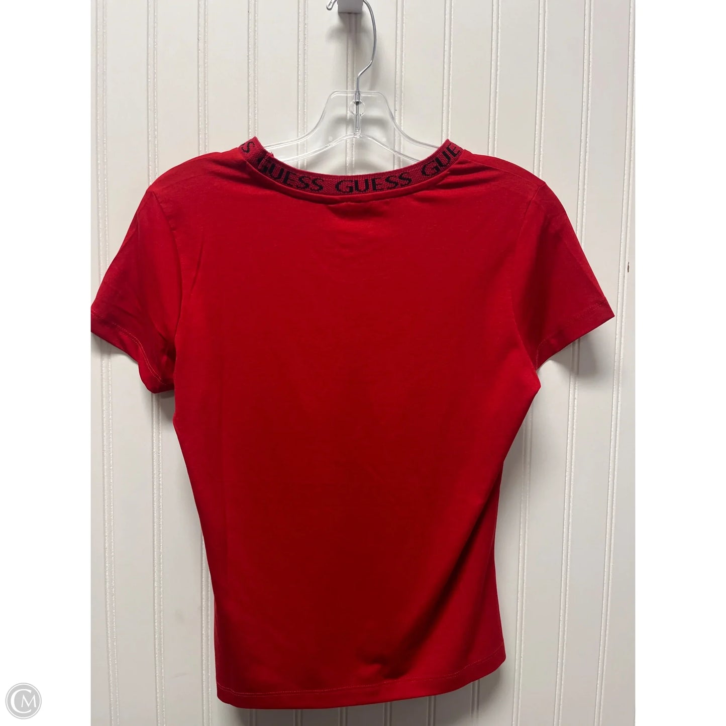 Top Short Sleeve By Guess In Red, Size: S