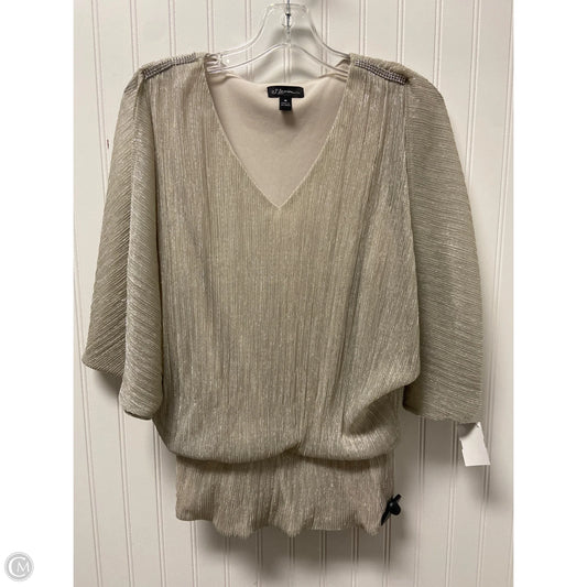 Top 3/4 Sleeve By Clothes Mentor In Silver, Size: M