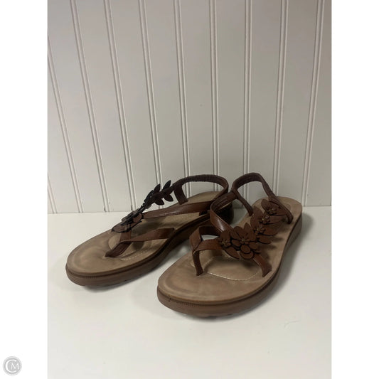 Sandals Flats By Andiano In Brown, Size: 10