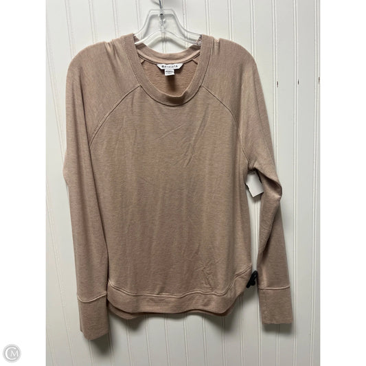 Top Long Sleeve By Athleta In Beige, Size: S