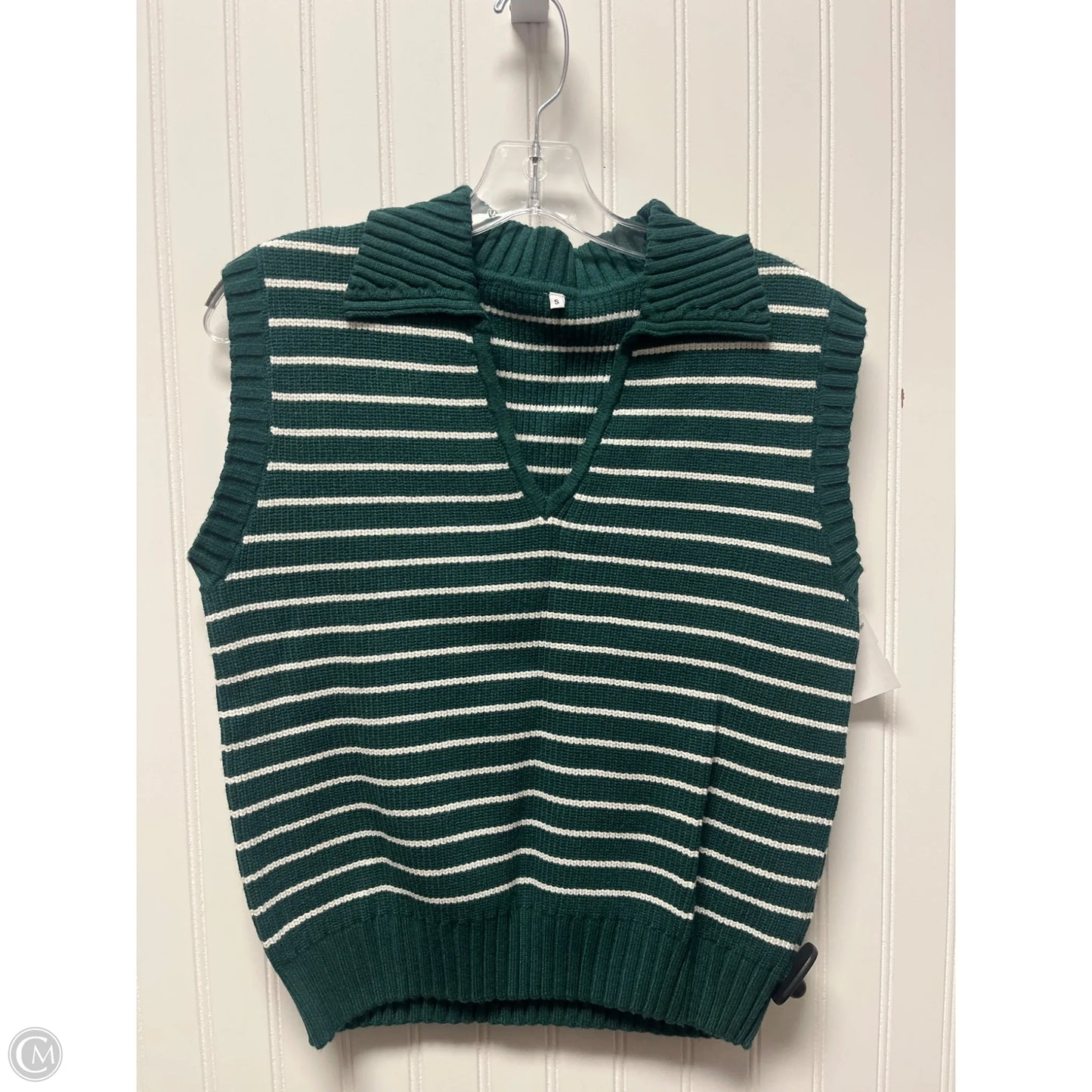 Vest Sweater By Clothes Mentor In Green, Size: S