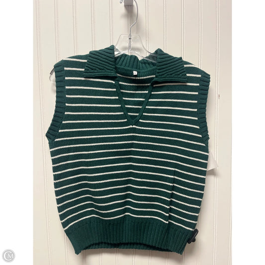 Vest Sweater By Clothes Mentor In Green, Size: S