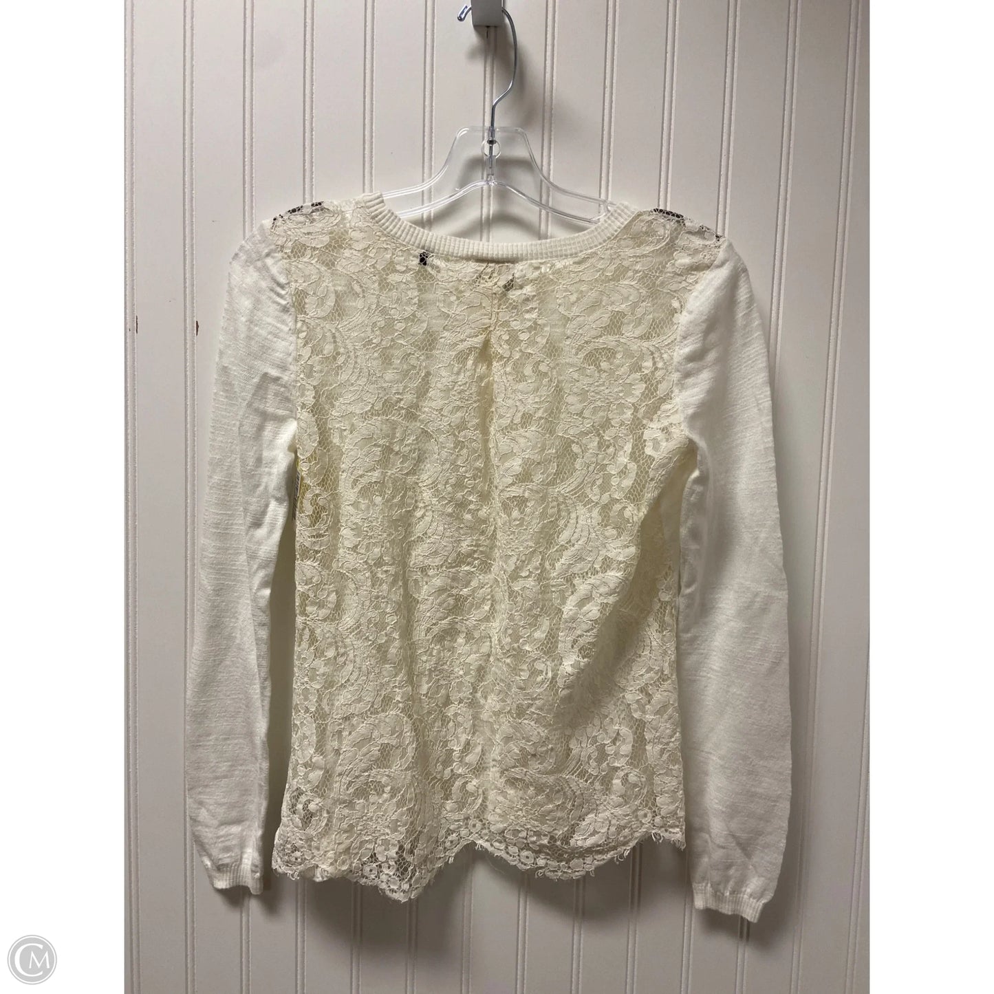 Top Long Sleeve By Cabi In White, Size: Xs