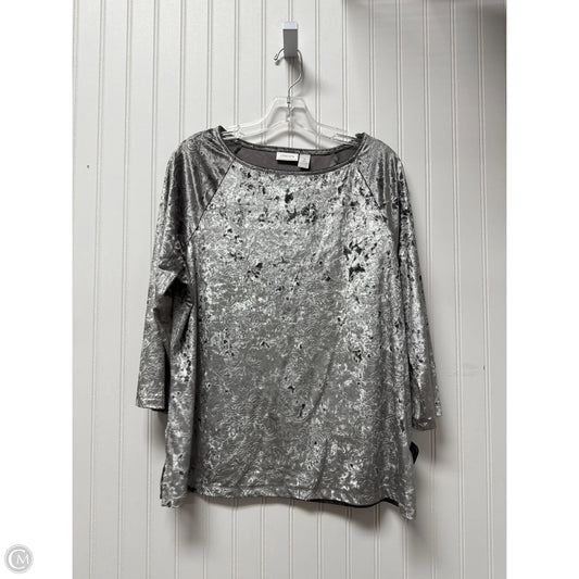 Top Long Sleeve By Chicos In Green, Size: L