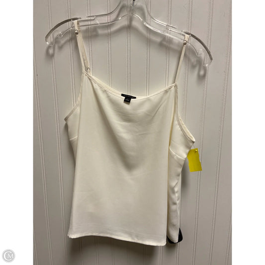 Top Sleeveless By Ann Taylor In White, Size: L