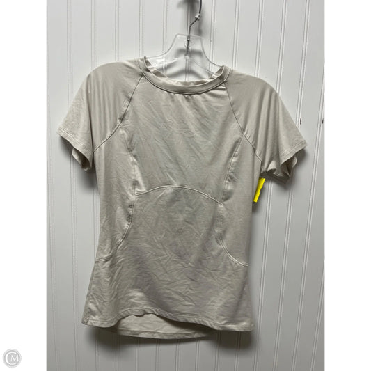 Athletic Top Short Sleeve By Spyder In Cream, Size: S