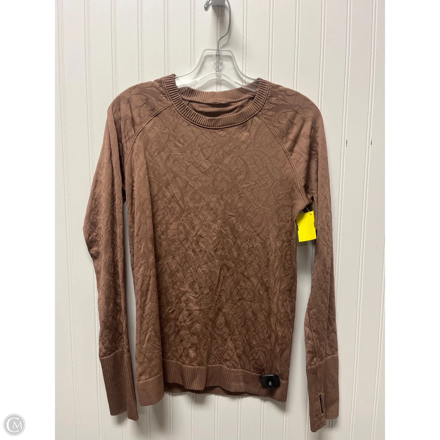 Top Long Sleeve By Lululemon In Taupe, Size: M