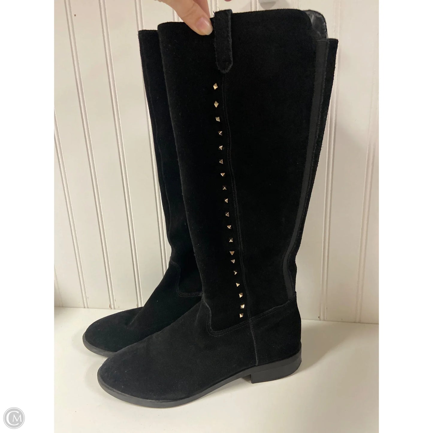 Boots Knee Flats By Marc Fisher In Black, Size: 7.5