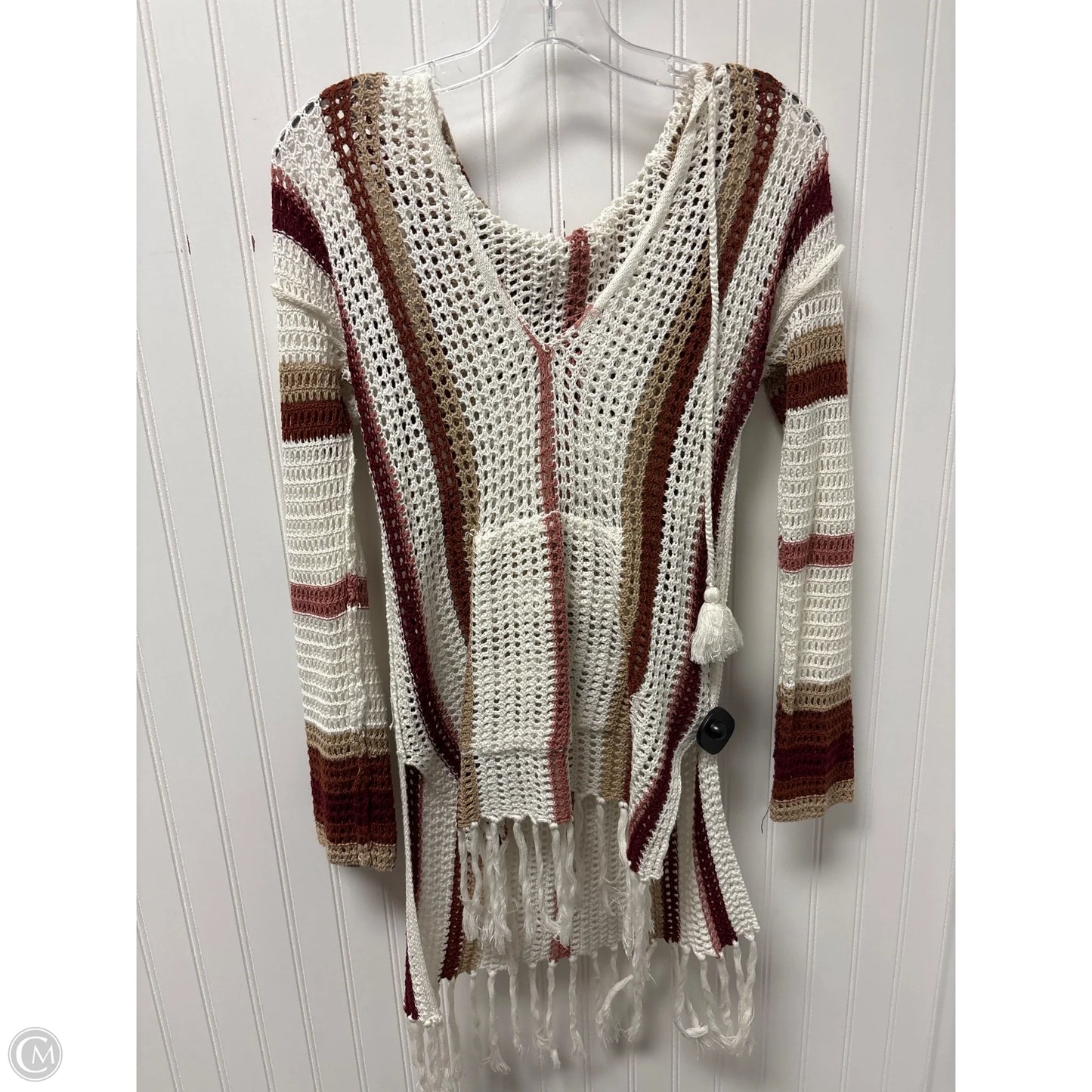 Swimwear Cover-up By Clothes Mentor In Red & White, Size: M