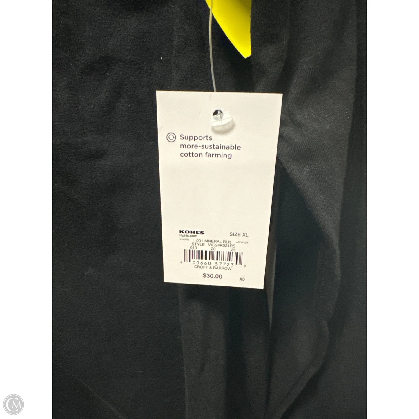 Top Long Sleeve By Croft And Barrow In Black, Size: Xl