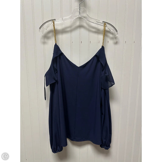 Top Long Sleeve By Michael By Michael Kors In Blue, Size: Xl