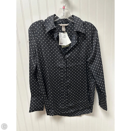 Top Long Sleeve By H&m In Black, Size: Xs