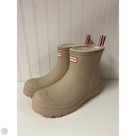 Boots Rain By Hunter In Beige, Size: 10