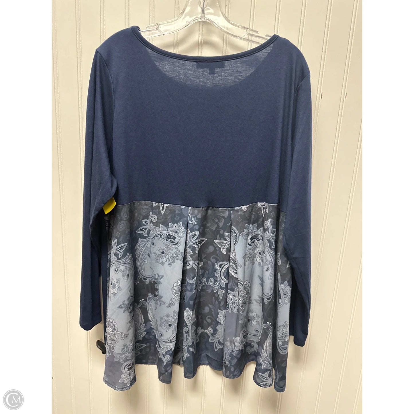 Top Long Sleeve By Dg2 In Blue, Size: 1x
