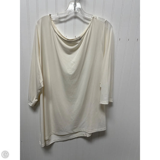 Top Long Sleeve By Clothes Mentor In White, Size: 2x