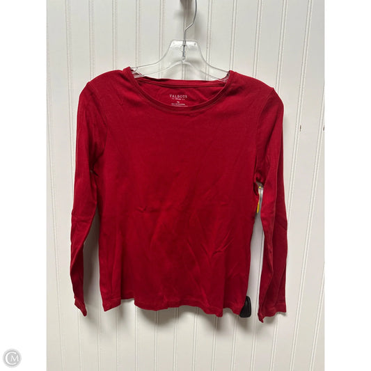 Top Long Sleeve By Talbots In Red, Size: M