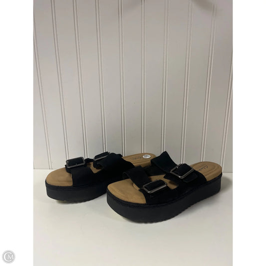 Sandals Heels Platform By Clarks In Black, Size: 8.5