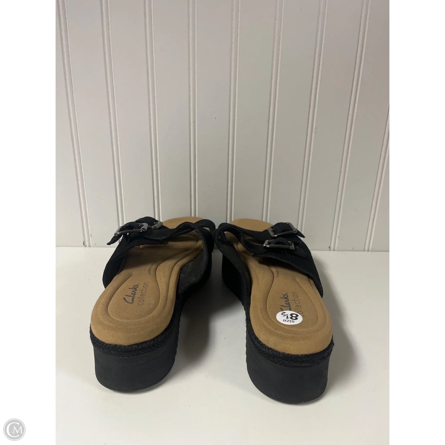 Sandals Heels Platform By Clarks In Black, Size: 8.5