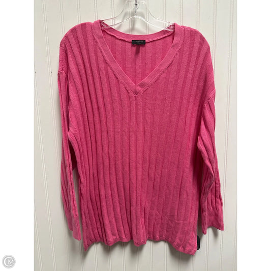 Sweater By Talbots In Pink, Size: 2x