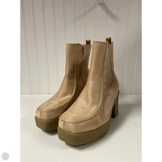 Boots Ankle Heels By Lane Bryant In Beige, Size: 9