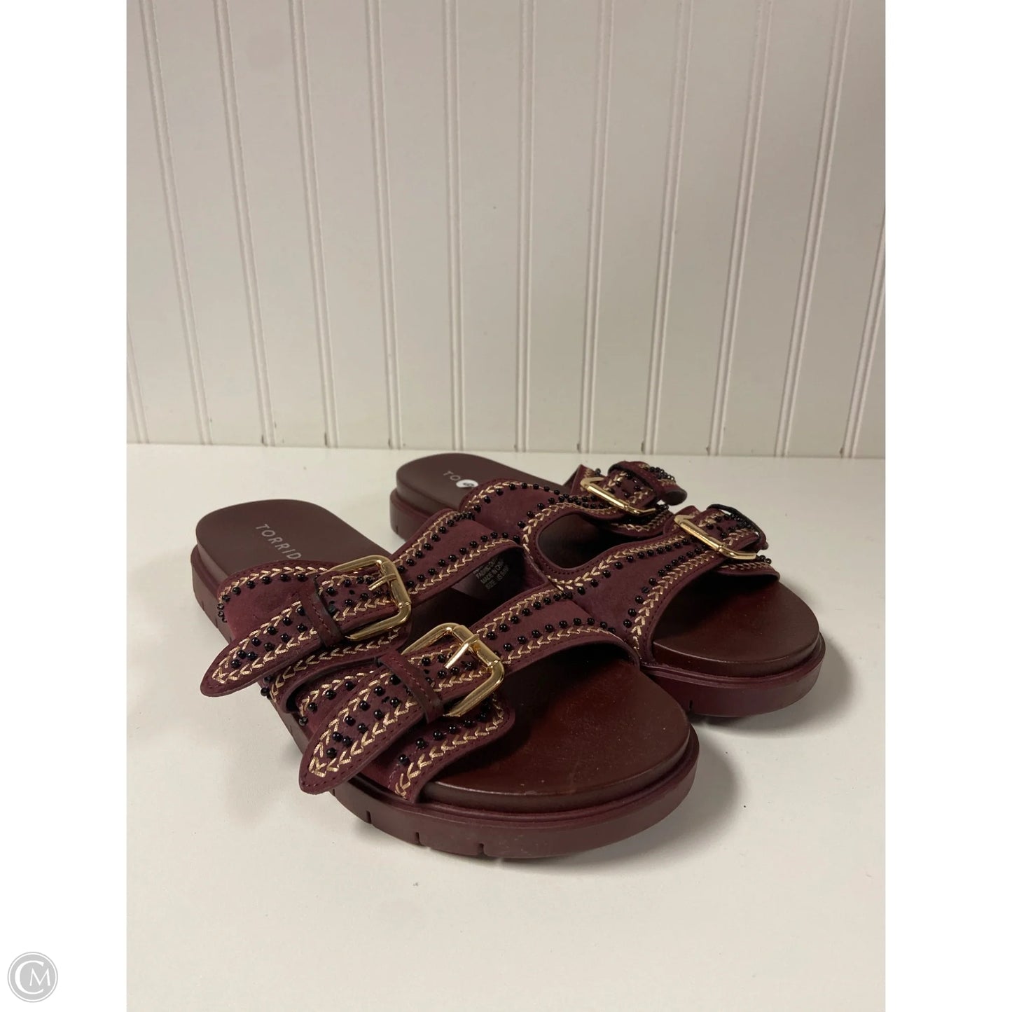 Sandals Flats By Torrid In Red, Size: 9