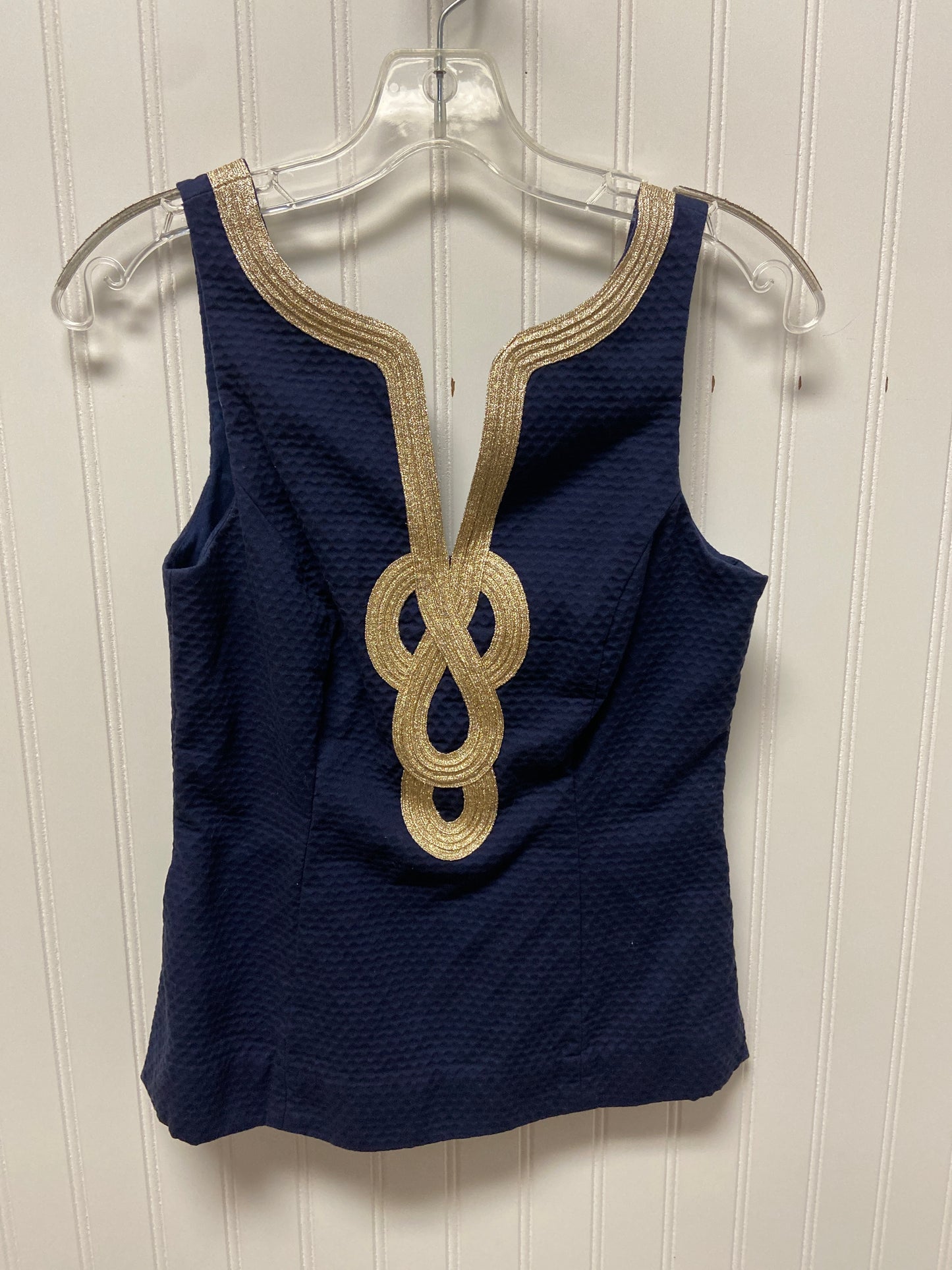 Top Sleeveless Designer By Lilly Pulitzer In Blue, Size: S