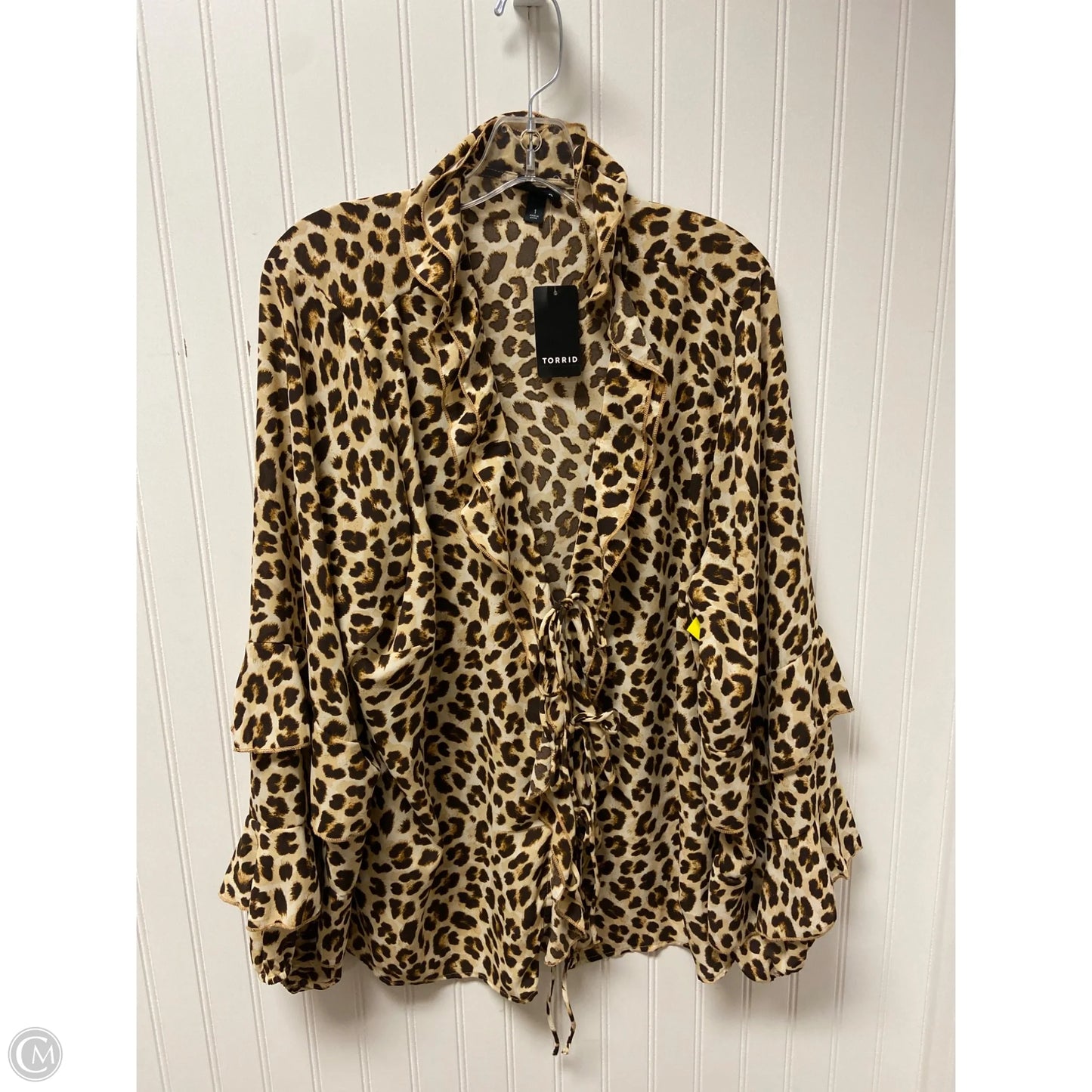 Top Long Sleeve By Torrid In Animal Print, Size: 1x